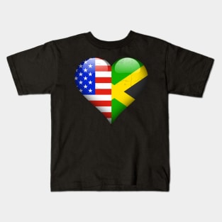 Half American Half Jamaican - Gift for Jamaican From Jamaica Kids T-Shirt